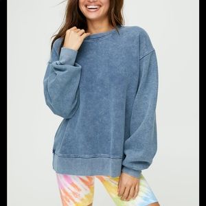 Aritzia TNA Oversized Crew ( NEON GREEN )